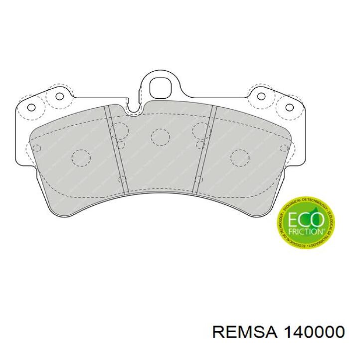 1400.00 Remsa pastillas de freno delanteras