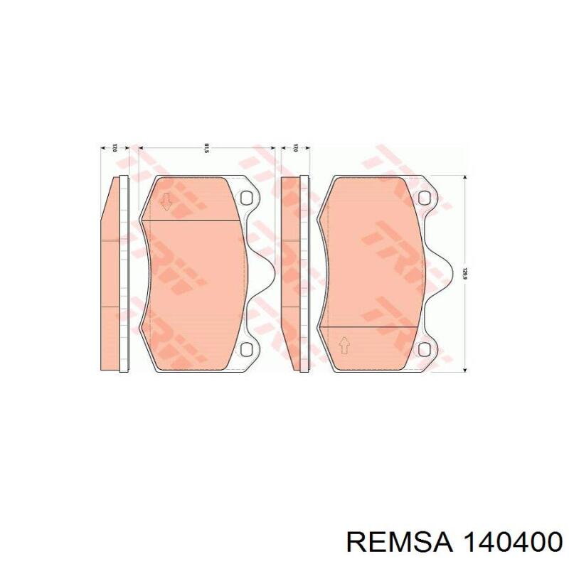 140400 Remsa pastillas de freno delanteras