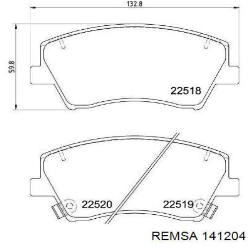 Comprar 141204 Remsa Pastillas delanteras de freno