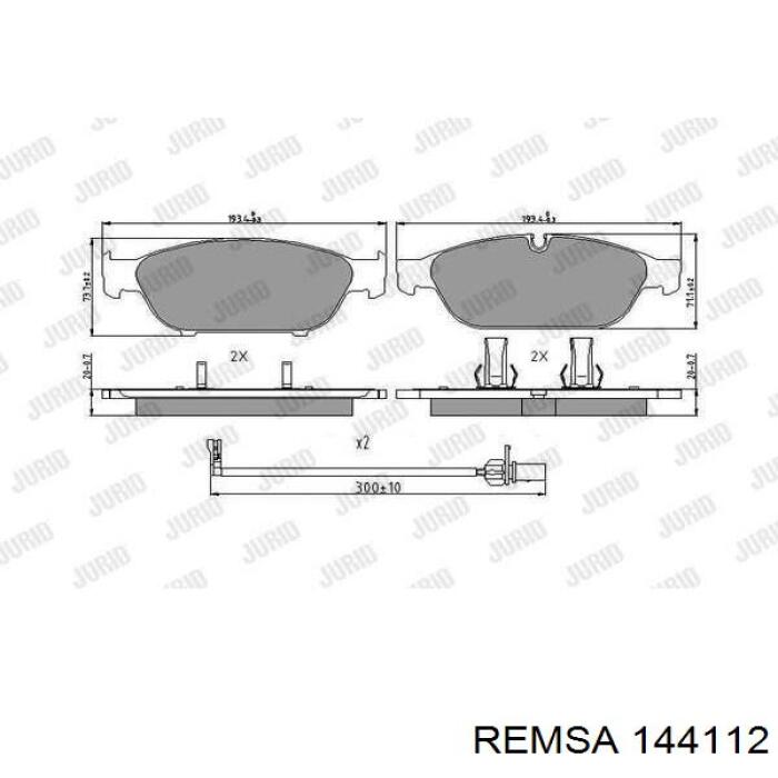 Pastillas de freno delanteras Remsa 144112