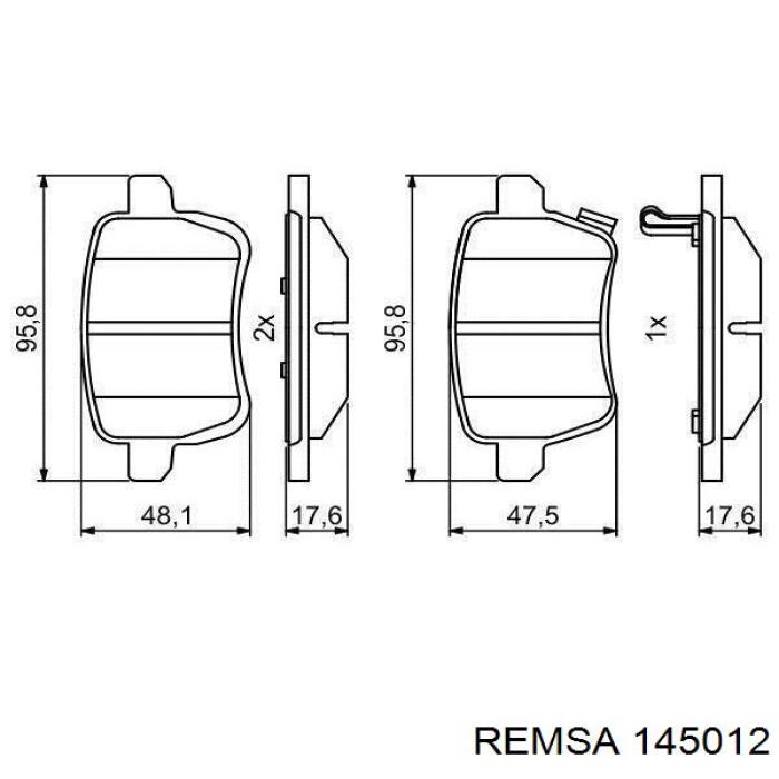 Comprar 145012 Remsa Pastillas de freno traseras