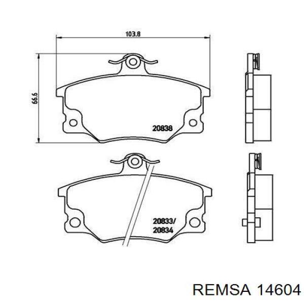 14604 Remsa pastillas de freno delanteras