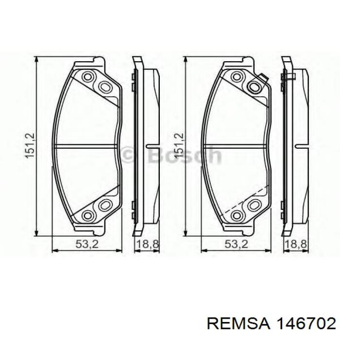 Pastillas freno delanteras Remsa 146702 precio, desde 35,53 EUR