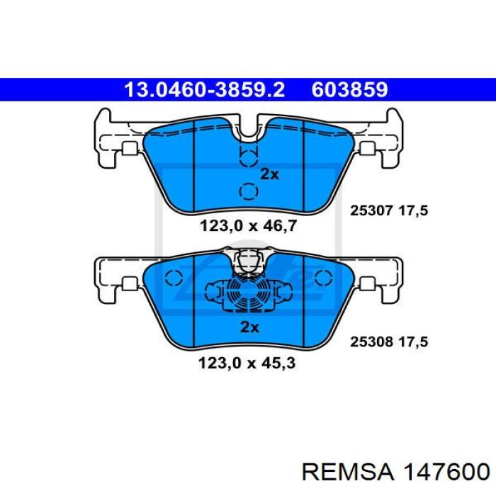 Comprar 147600 Remsa Pastillas de freno traseras
