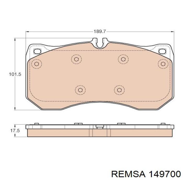 149700 Remsa pastillas de freno delanteras