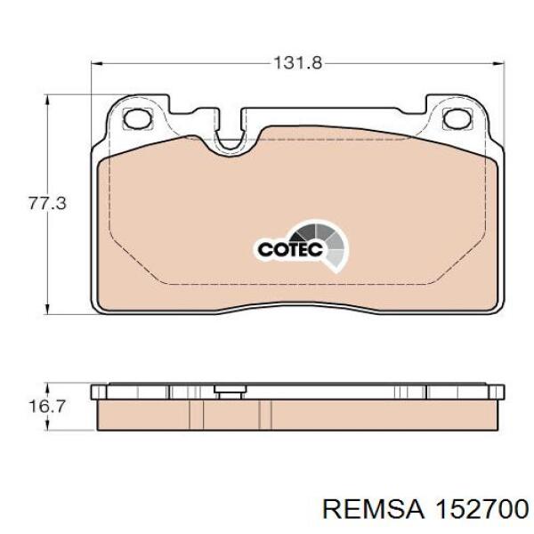 Pastillas de freno delanteras Remsa 152700