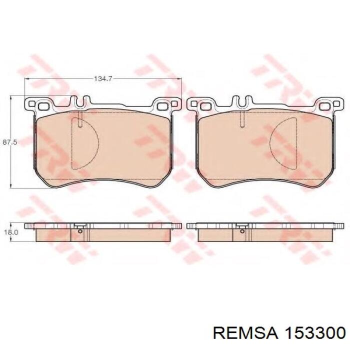 1533.00 Remsa pastillas de freno delanteras