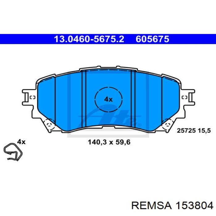 Pastillas freno delanteras Remsa 153804 precio, desde 31,63 EUR