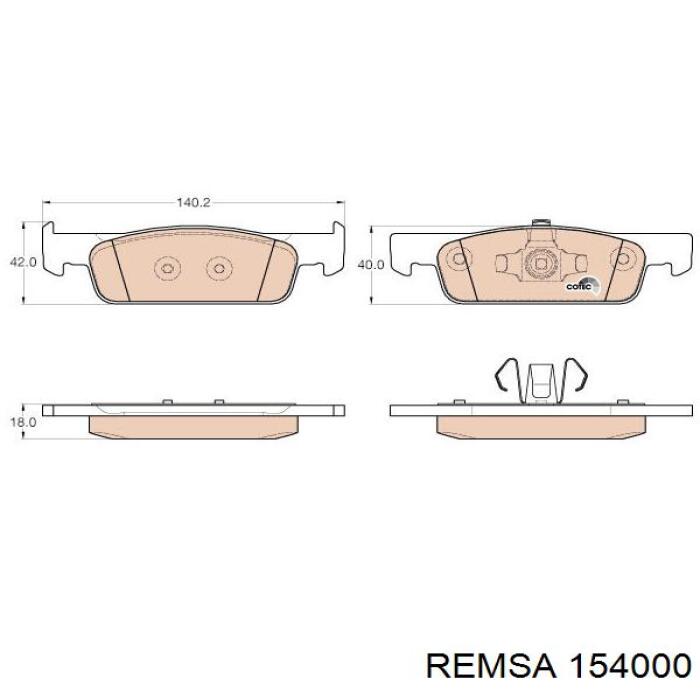 Comprar 154000 Remsa Pastillas delanteras de freno