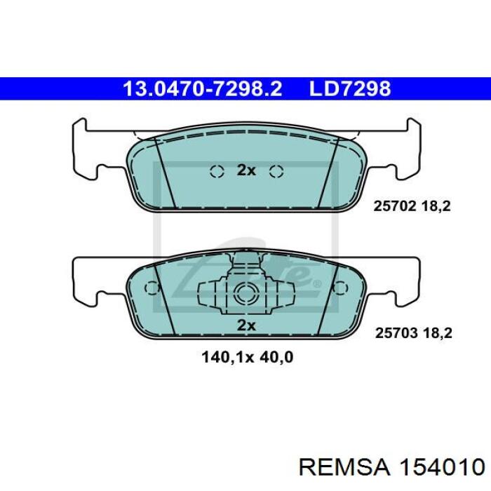 Pastillas freno delanteras Remsa 154010 precio, desde 22,69 EUR