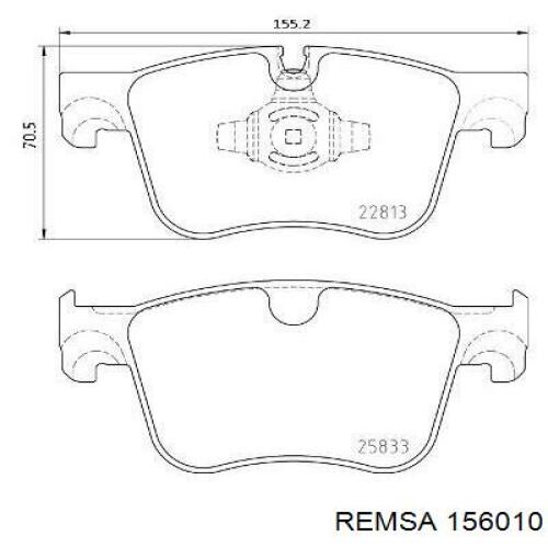 Comprar 156010 Remsa Pastillas delanteras de freno