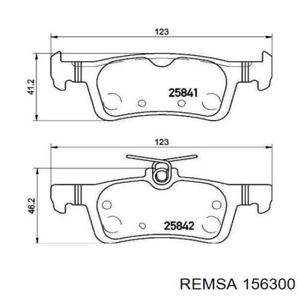 156300 Remsa pastillas de freno traseras