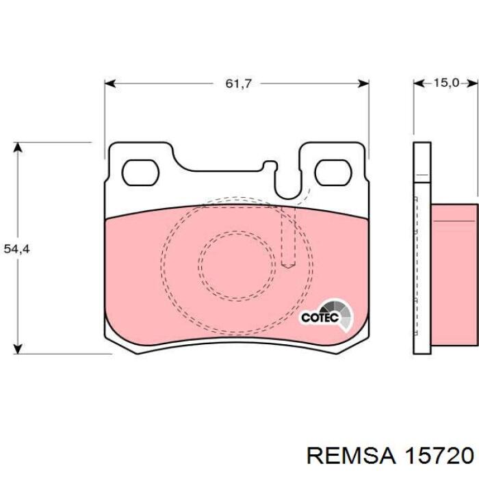 15720 Remsa pastillas de freno traseras