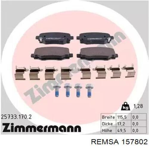 Pastillas traseras de freno Remsa 157802 precio, desde 21,82 EUR
