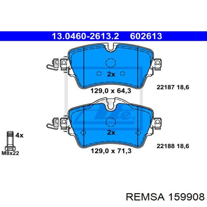 Pastillas freno delanteras Remsa 159908 precio, desde 37,27 EUR