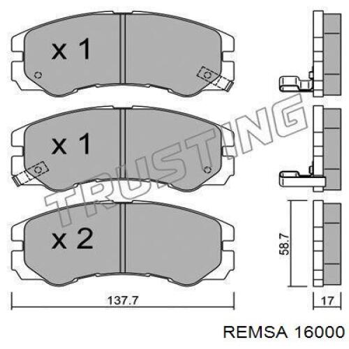 16000 Remsa pastillas de freno delanteras