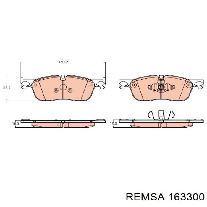 1633.00 Remsa pastillas de freno delanteras