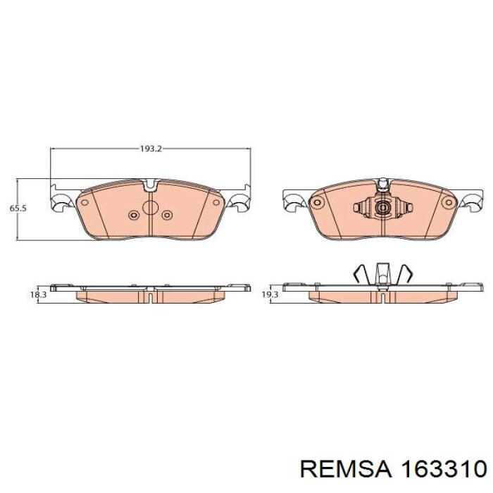 1633.10 Remsa pastillas de freno delanteras