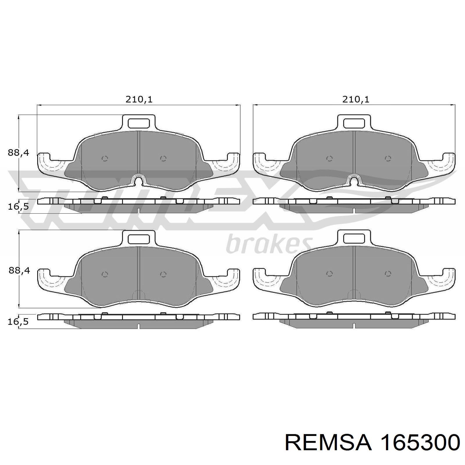 BPA165300 Open Parts pastillas de freno delanteras