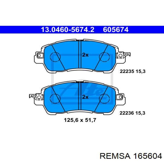 1656.04 Remsa pastillas de freno delanteras