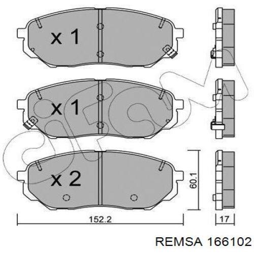 166102 Remsa pastillas de freno delanteras