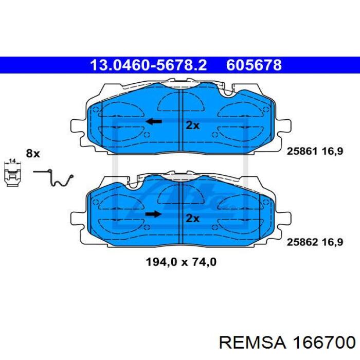 Pastillas freno delanteras Remsa 166700 precio, desde 49,78 EUR