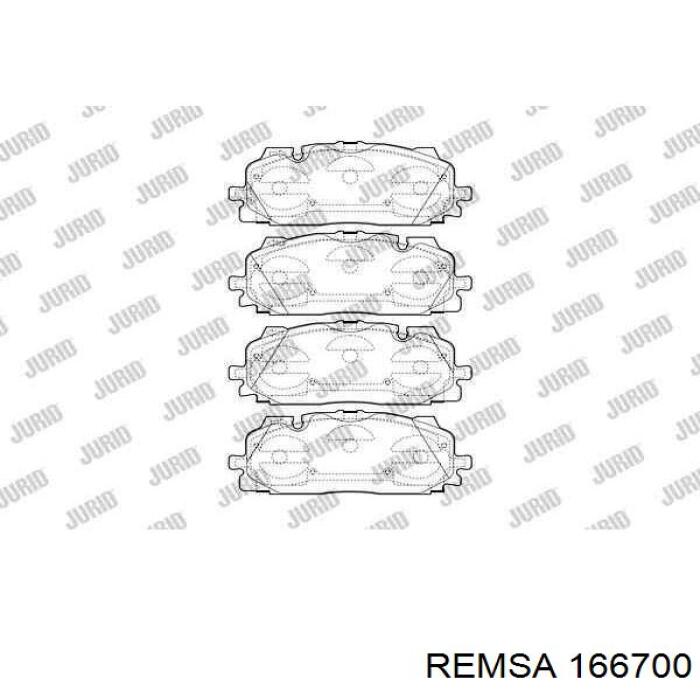 Comprar 166700 Remsa Pastillas delanteras de freno