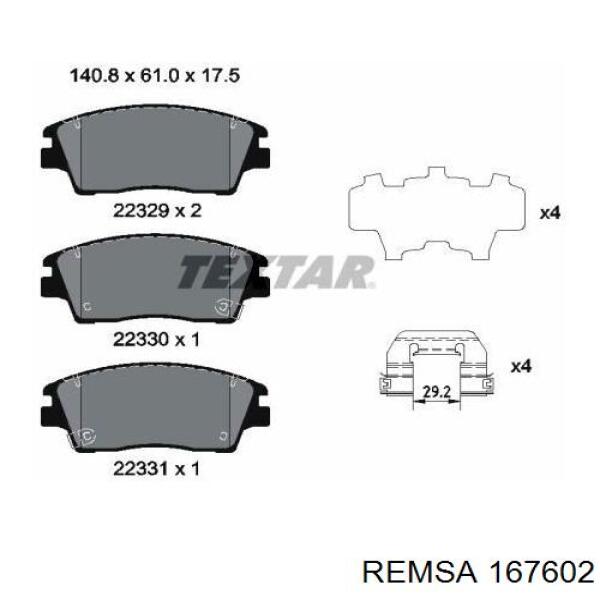 167602 Remsa pastillas de freno delanteras