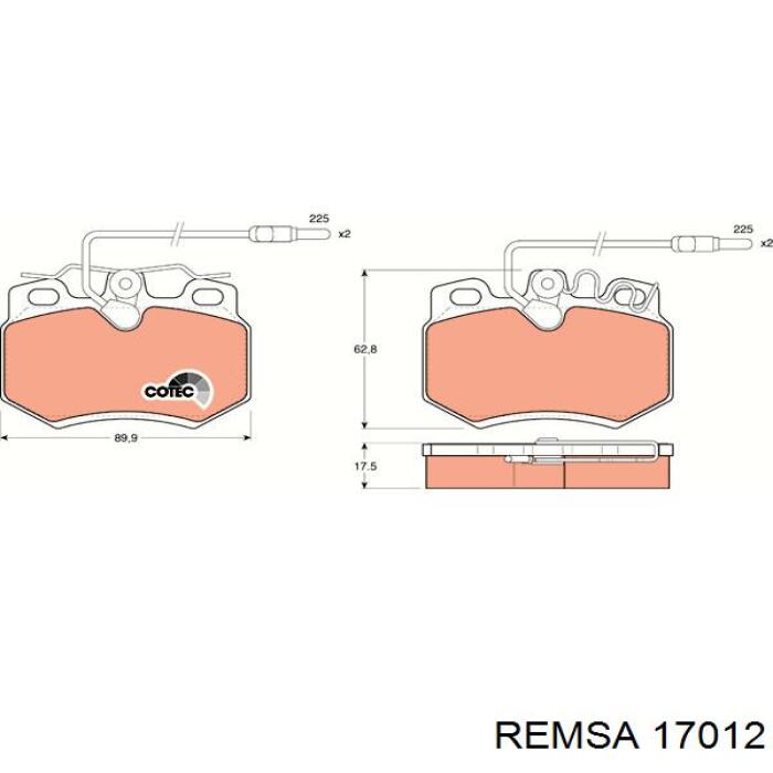 17012 Remsa pastillas de freno delanteras