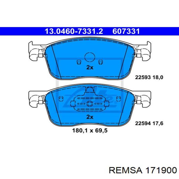 Pastillas freno delanteras Remsa 171900 precio, desde 42,52 EUR
