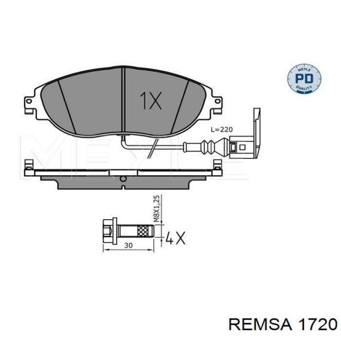 1720 Remsa pastillas de freno delanteras