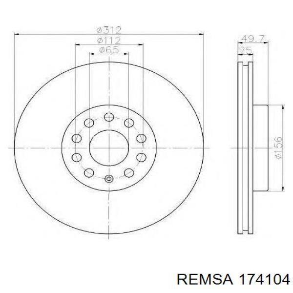 174104 Remsa Pastillas delanteras