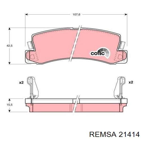 214.14 Remsa pastillas de freno traseras