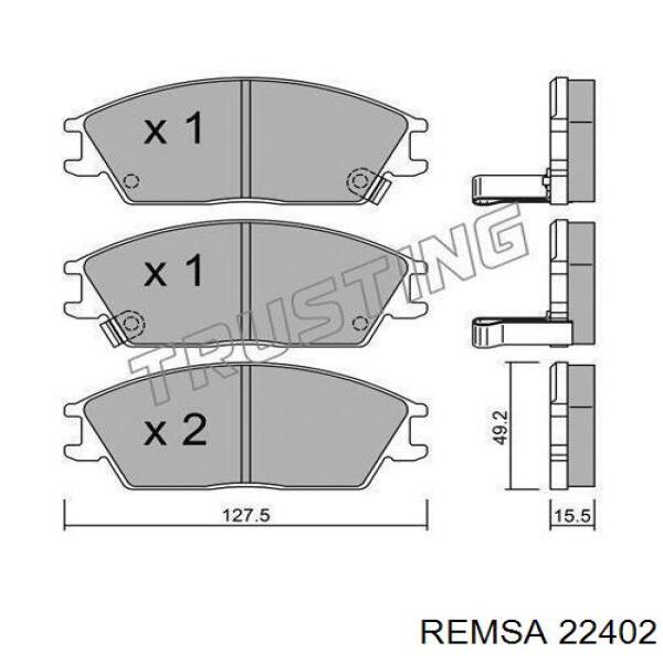 224.02 Remsa pastillas de freno delanteras