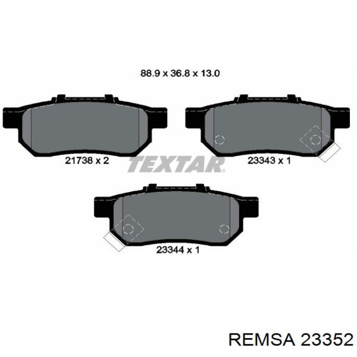 23352 Remsa pastillas de freno traseras