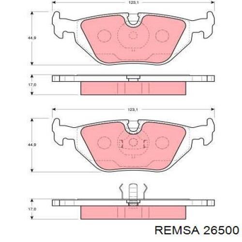 26500 Remsa pastillas de freno traseras