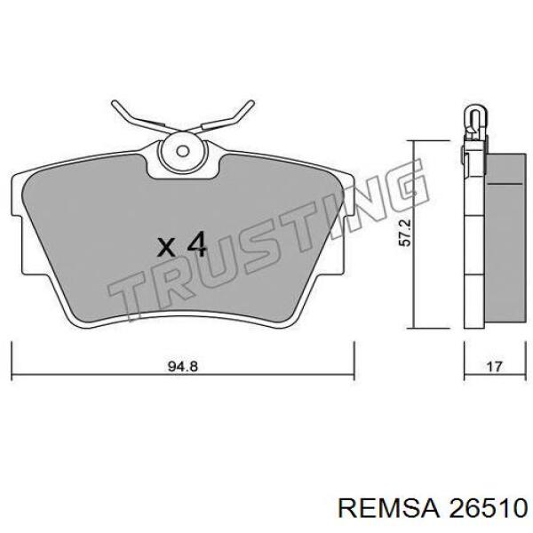 26510 Remsa pastillas de freno traseras