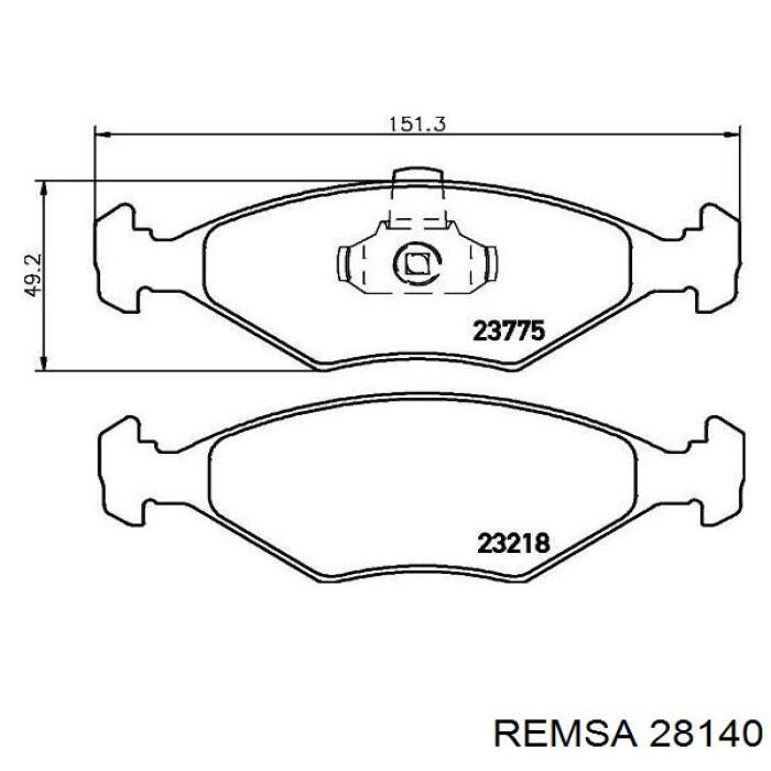 28140 Remsa pastillas de freno delanteras