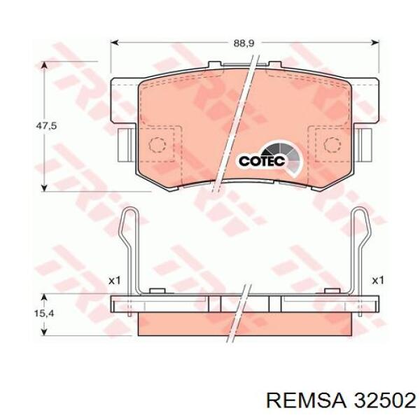 32502 Remsa pastillas de freno traseras