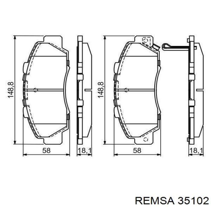 35102 Remsa pastillas de freno delanteras