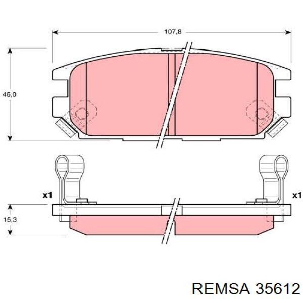 35612 Remsa pastillas de freno traseras