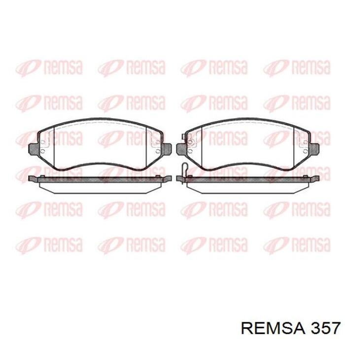 357 Remsa pastillas de freno delanteras