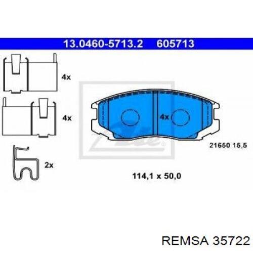 35722 Remsa pastillas de freno delanteras