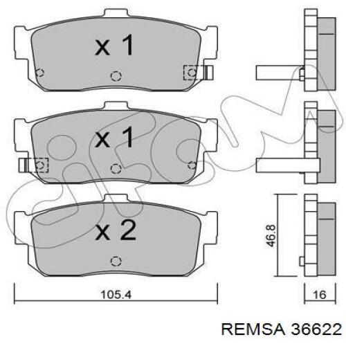 36622 Remsa pastillas de freno traseras