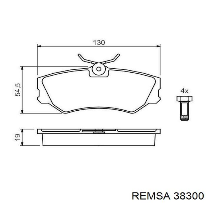 38300 Remsa pastillas de freno delanteras