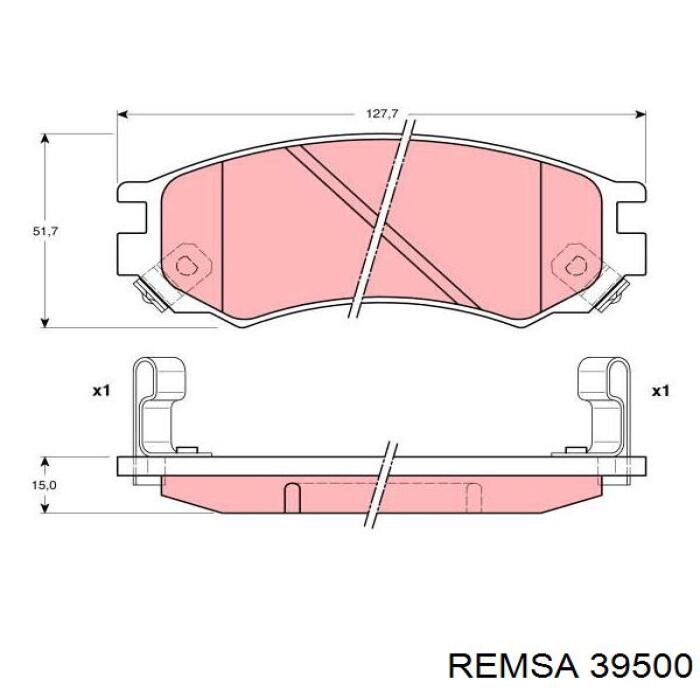 39500 Remsa pastillas de freno delanteras