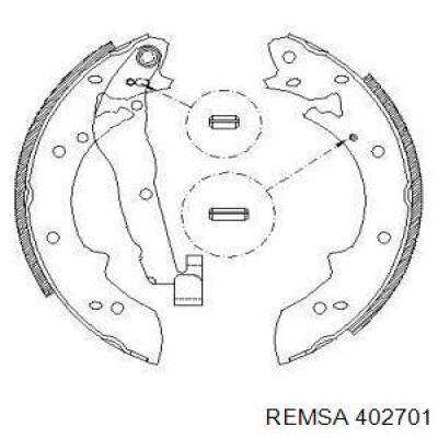Zapatas de freno de tambor traseras Remsa 402701 precio, desde 27,35 EUR