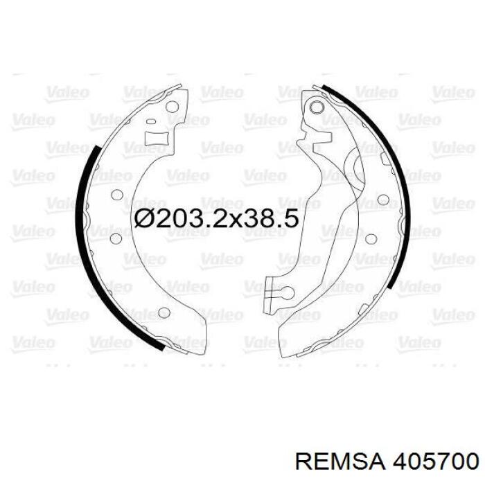 405700 Remsa zapatas de frenos de tambor traseras