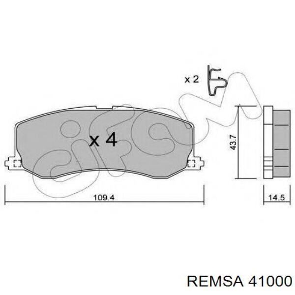 410.00 Remsa pastillas de freno delanteras