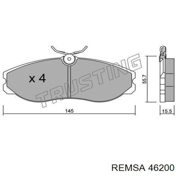 46200 Remsa pastillas de freno delanteras